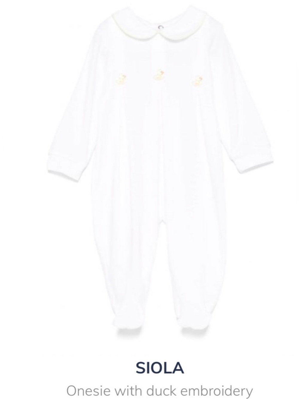 Siola Italy Onesie with Duck Embroidery Size 1 Month